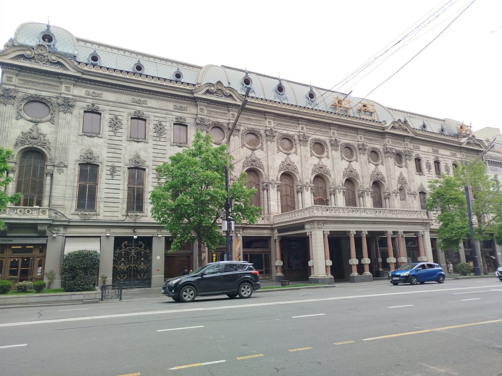 The building of the Artistic Society of Tbilisi , built by and belonging to Armenian philanthropist Pitoev.